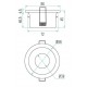 Foco Fijo Aluminio empotrar 86mm IP65, Ideal para baño
